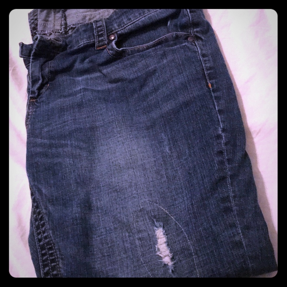 Ripped denim jeans